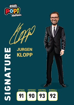 کارت پوپی فوتبال jurgen klopp 2025 - سری امضا