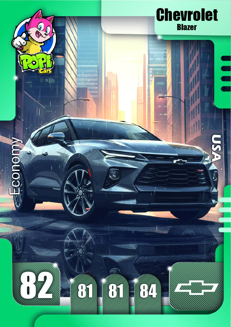 کارت ماشینی پوپی 2026 شورولت Chevrolet Blazer