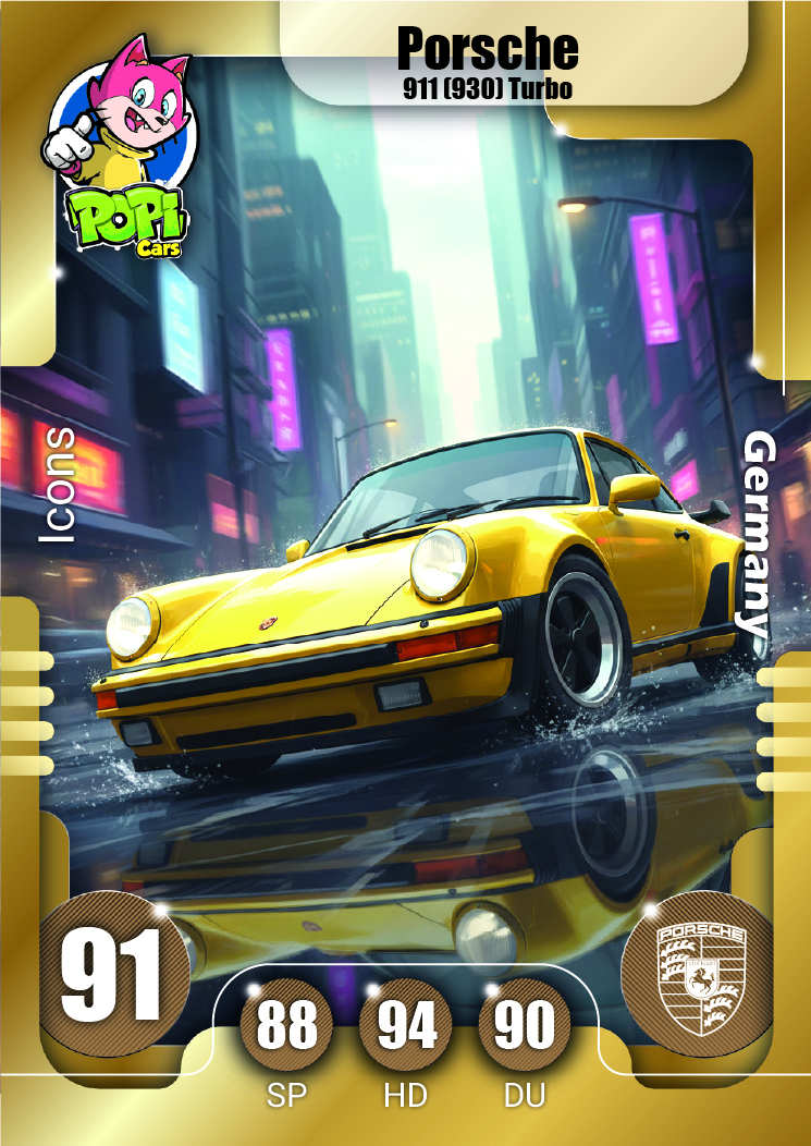 کارت ماشینی پوپی 2026 پورشه Porsche 911 (930) Turbo