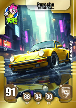 کارت ماشینی پوپی 2026 پورشه Porsche 911 (930) Turbo