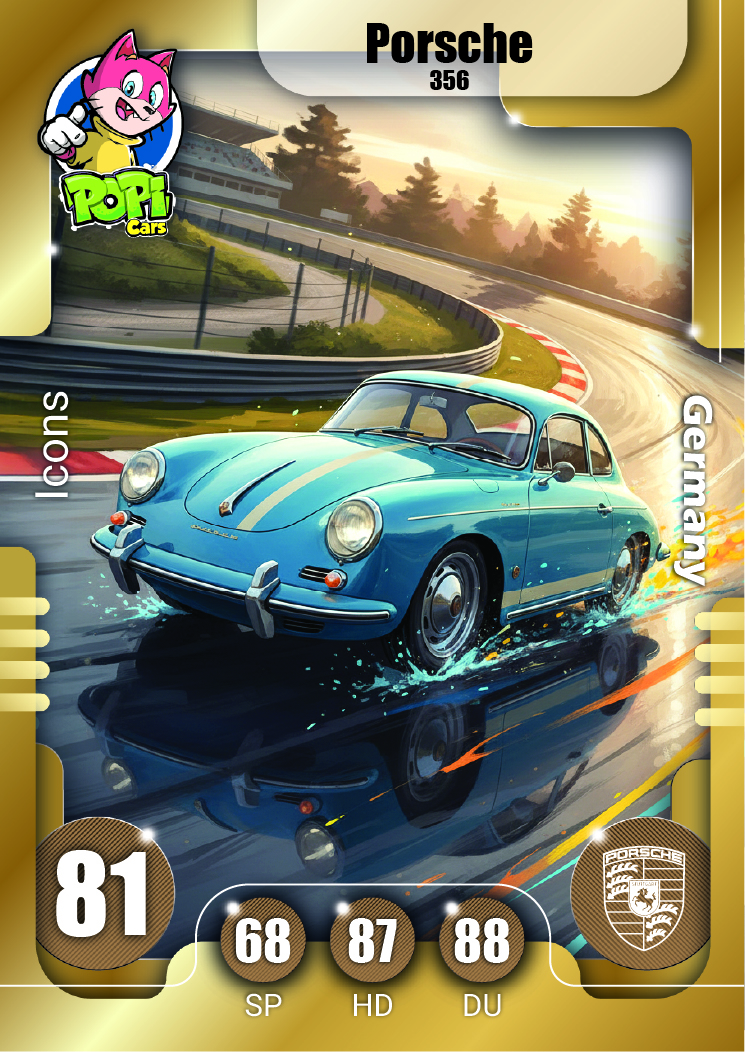 کارت ماشینی پوپی 2026 پورشه Porsche 356