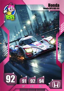 کارت ماشینی پوپی 2026 هوندا Honda HPD ARX-03
