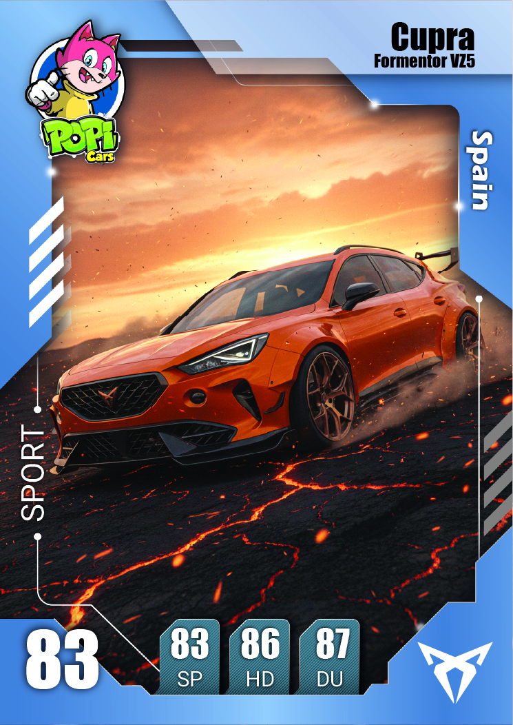 کارت ماشینی پوپی 2026 کوپرا Cupra Formentor VZ5