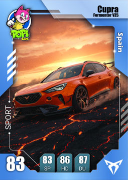 کارت ماشینی پوپی 2026 کوپرا Cupra Formentor VZ5