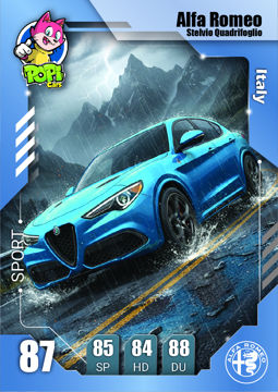 کارت ماشینی پوپی 2026 آلفا رومئو Alfa Romeo Stelvio Quadrifoglio