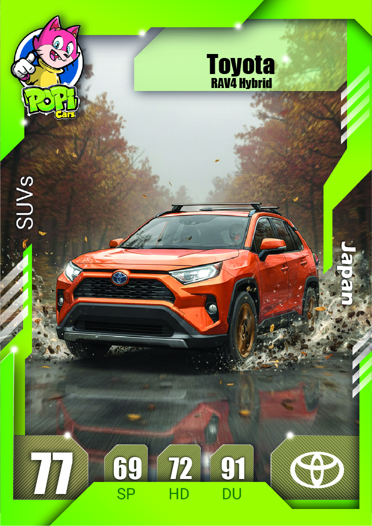 کارت ماشینی پوپی 2026 تویوتا Toyota RAV4 Hybrid