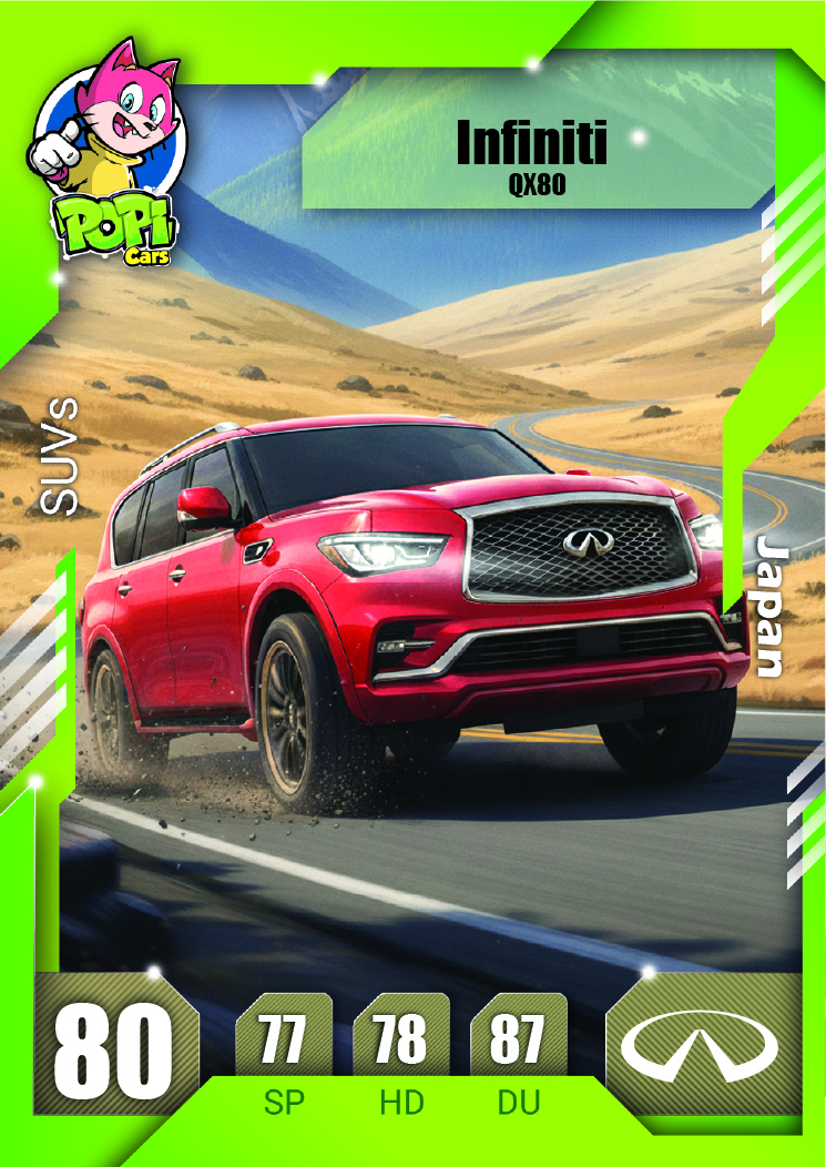 کارت ماشینی پوپی 2026 اینفینیتی Infiniti QX80