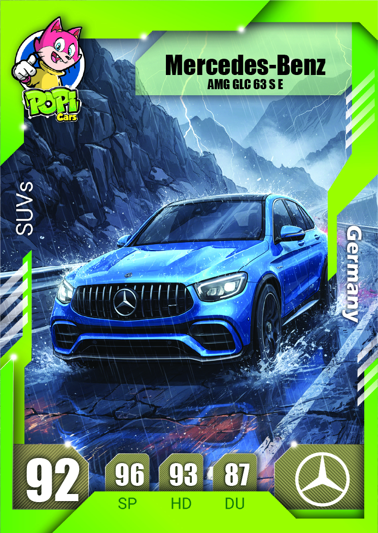 کارت ماشینی پوپی 2026 مرسدس بنز Mercedes-Benz AMG GLC 63 S E Performance
