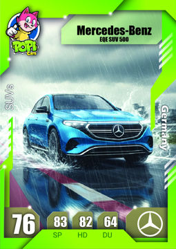کارت ماشینی پوپی 2026 مرسدس بنز Mercedes-Benz EQE SUV 500